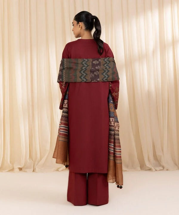(unstitched) Embroidered lawn Three Piece SP-715