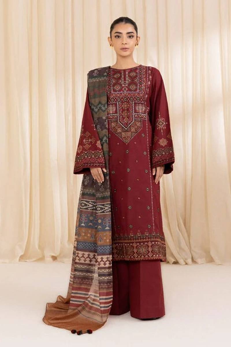 (unstitched) Embroidered lawn Three Piece SP-715