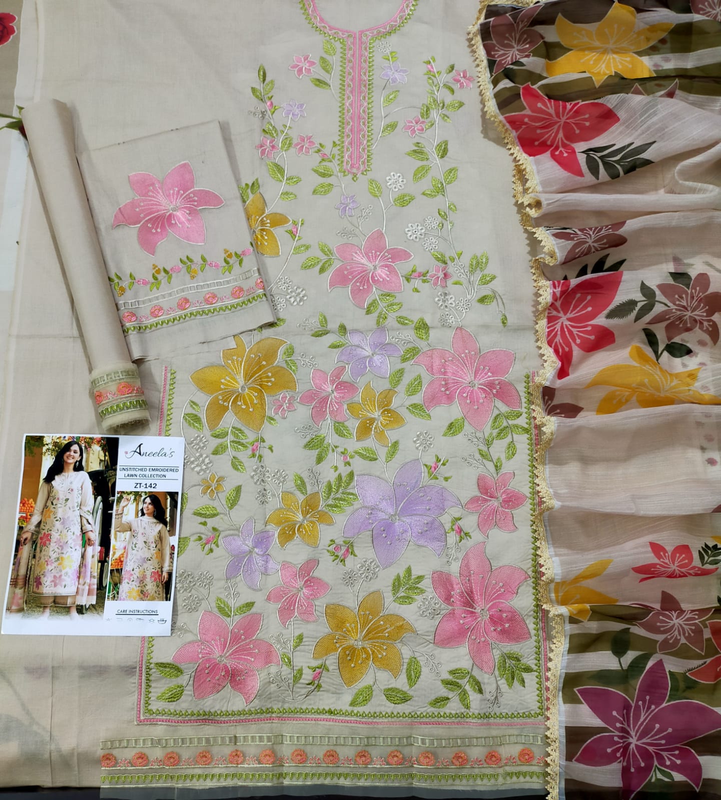 Unstitched 3 piece lawn
