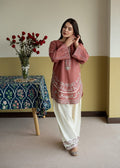 Unstitched 2PC embroidered lawn suit