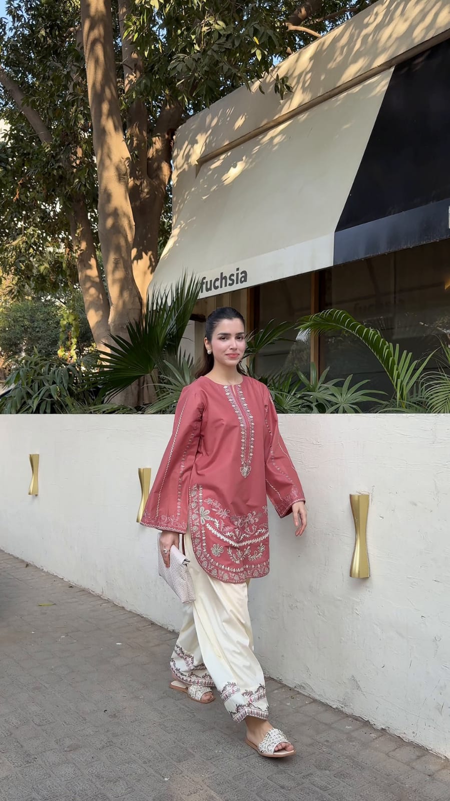 Unstitched 2PC embroidered lawn suit