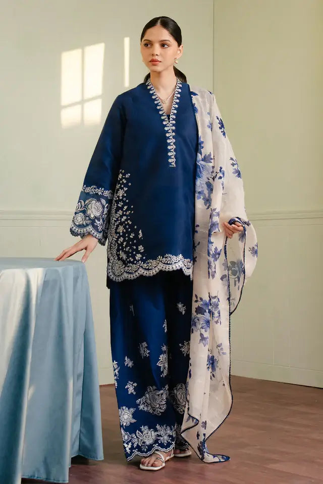 ZARA SHAHJAHAN LAWN EMBROIDERY 3pc SP-702