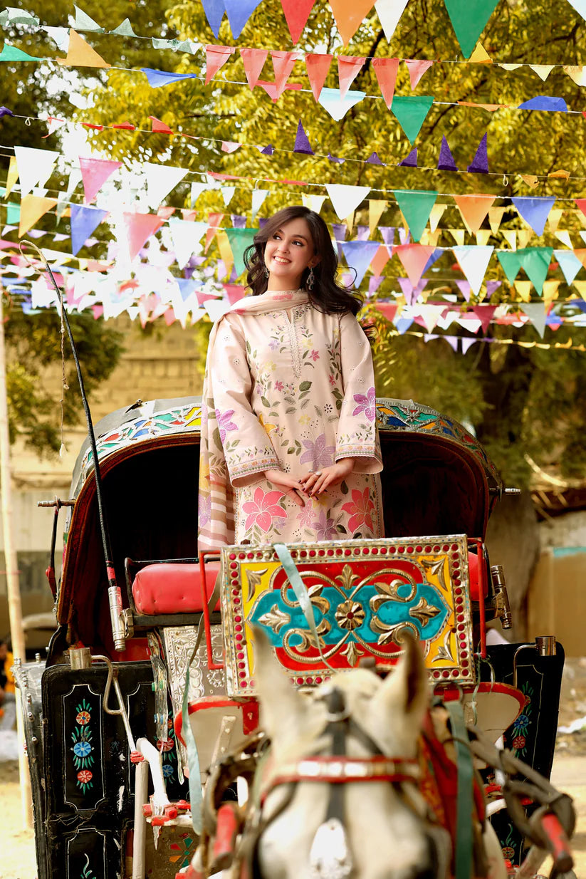 (unstitched) Embroidered lawn Three Piece SP-713