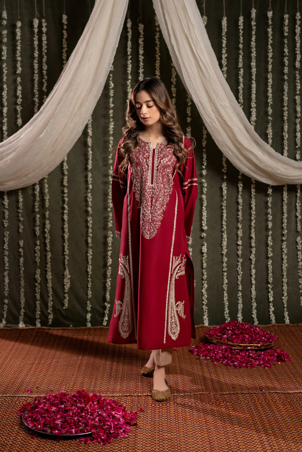 Ready to wear 2Pc embroidered lawn dress (unstitched)