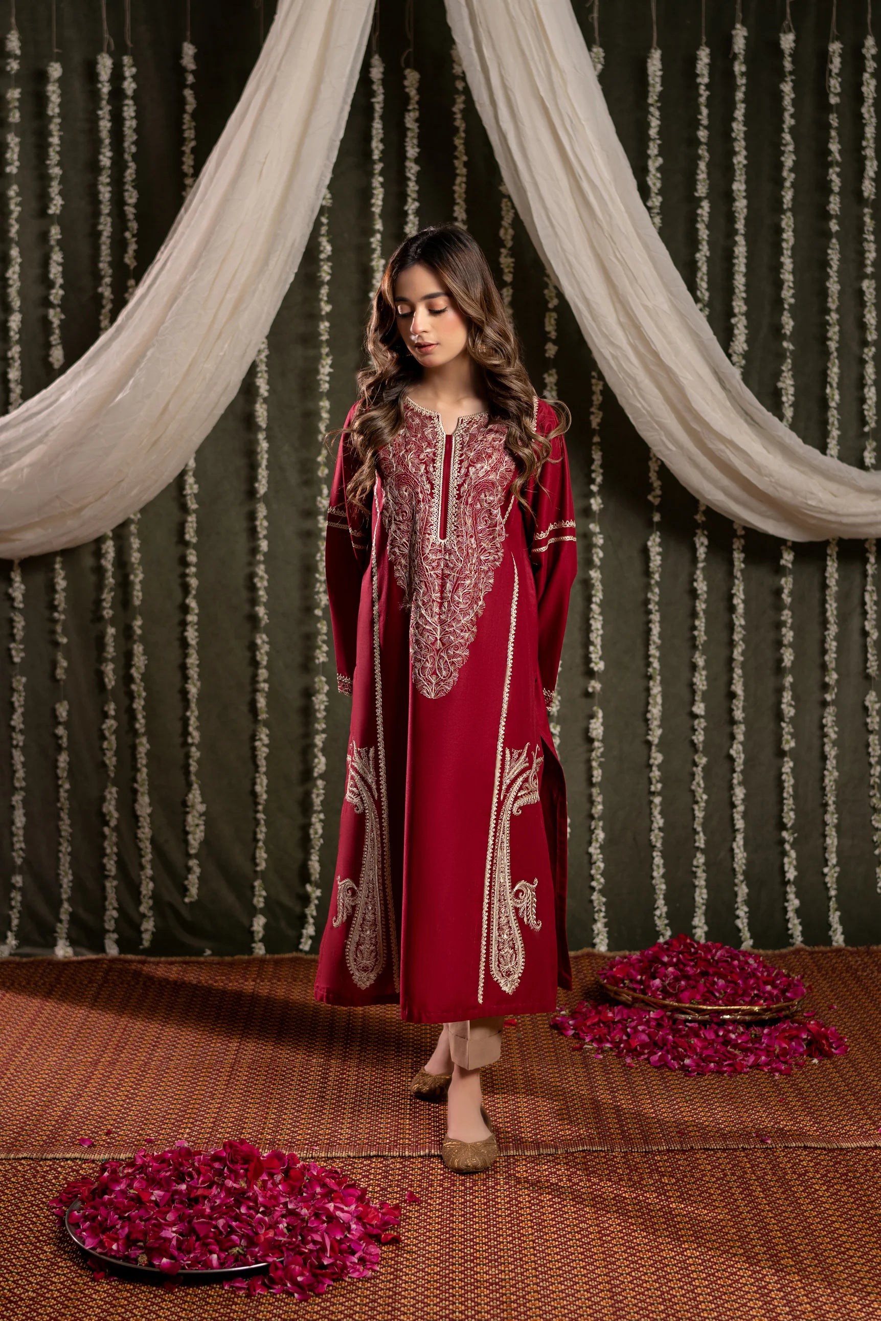 Ready to wear 2Pc embroidered lawn dress (unstitched)