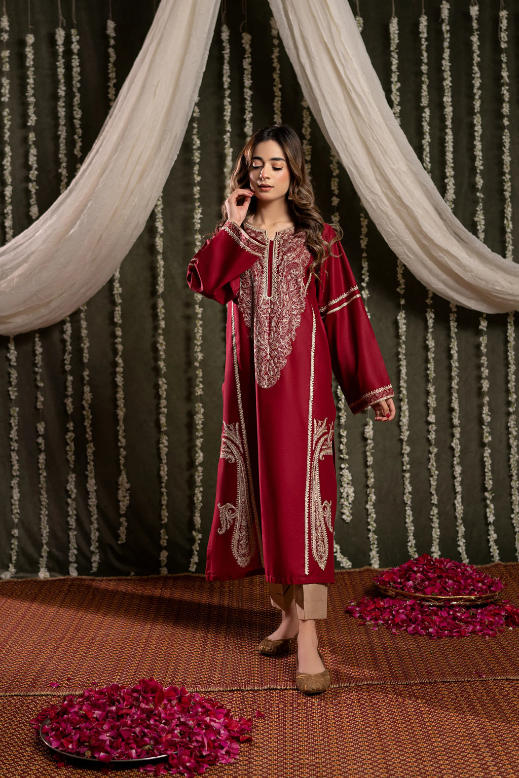 Ready to wear 2Pc embroidered lawn dress (unstitched)