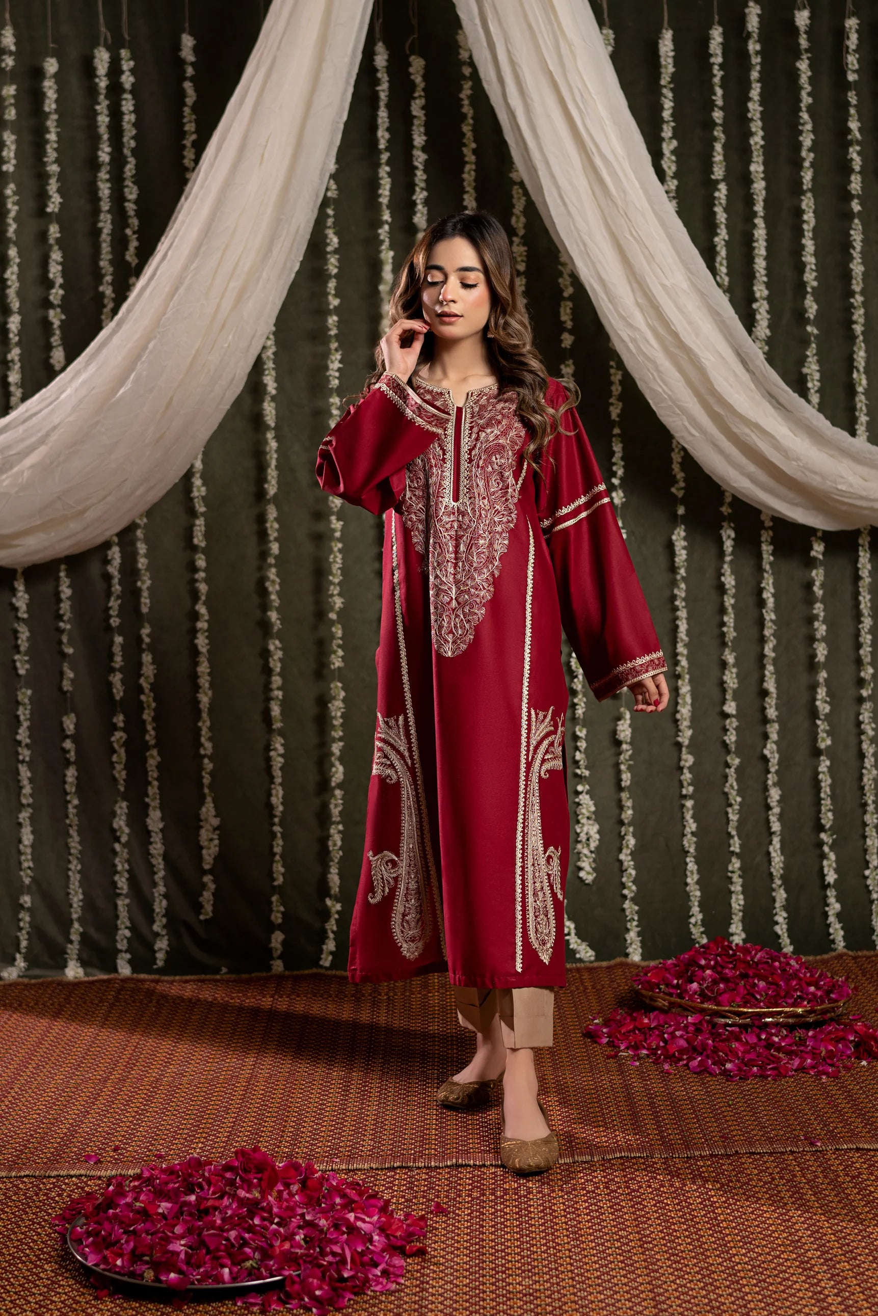 Ready to wear 2Pc embroidered lawn dress (unstitched)